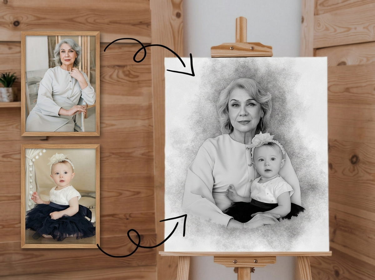 Memorial portrait example