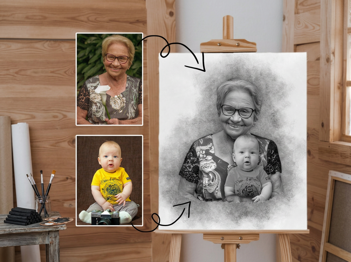 Memorial portrait example