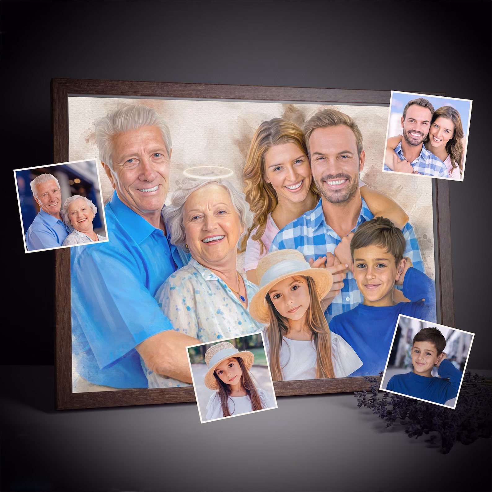 Painted artistic portrait example