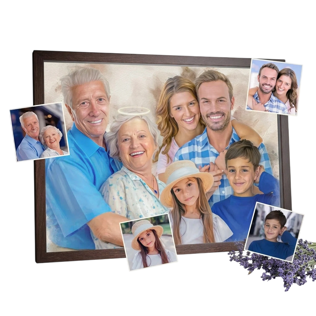 Example of combining separate photos into one portrait